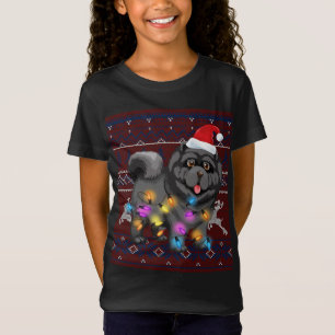 Niedlich Chow Chow Weihnachtslicht Ugly Sweater Ch T-Shirt