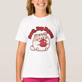 Niedlich Chubby Cat kawaii Design T Shirt