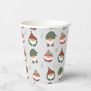 Niedlich Chubby Christmas Elves Pattern Pappbecher