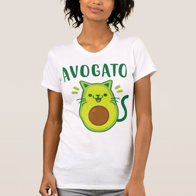 Niedlich Cinco de Mayo Avogato Avocado Cat Funny A T-Shirt (Vorderseite)