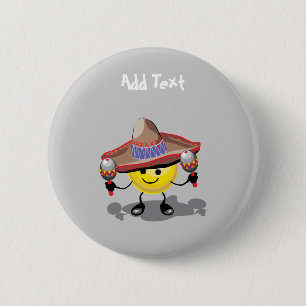 Niedlich Cinco De Mayo Cartoon personalisiert Button