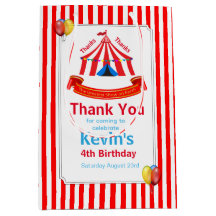 Niedlich Circus Geburtstagsparty Danke, Red