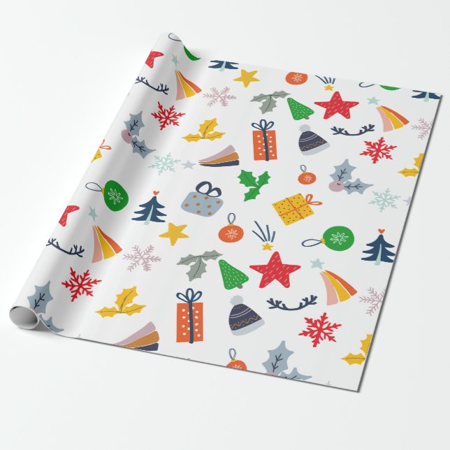 Niedlich Classic Motif Weihnachten Geschenkpapier (Ungerollt)
