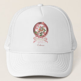 Niedlich Classic Pink Rokoko Girl Rose Schuhname Truckerkappe