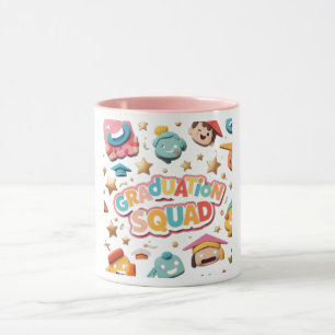 Niedlich Clay Abschluss Squad Faces Tasse