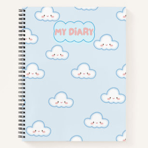 Niedlich Cloudy Sky Notebook Notizbuch