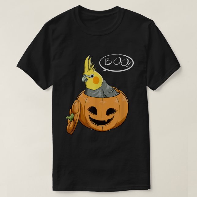 Niedlich Cockatiel Halloween T-Shirt (Design vorne)
