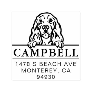 Niedlich Cocker Spaniel Custom Dog-Adresse Permastempel
