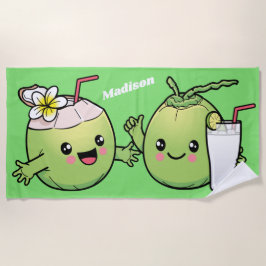 Niedlich Coconuts individuelle Name Strandtuch