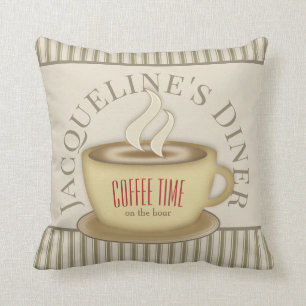 Niedlich Coffee Cup Personalisiert Café Kissen