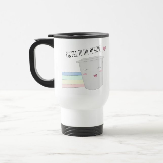 Niedlich Coffee Lovers Superhero Rainbow Reisebecher (Links)