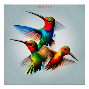Niedlich Colibri Rusty Fantasy Vintag Niedlich Col Poster