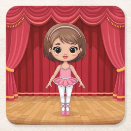 Niedlich Comic Ballet Untersetzer Set