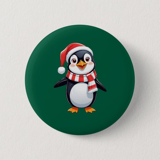 Niedlich Cooler Nice Funny Green Weihnachten Weihn Button (Vorderseite)