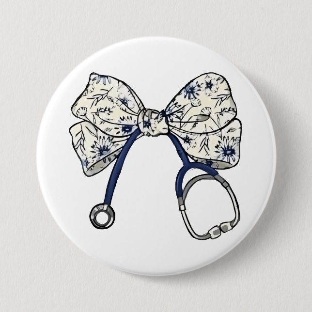 Niedlich Coquette Bow Coquette Bow Krankenpflege Button (Vorderseite)