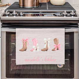 Niedlich Coquette Cowgirl Stiefel Personalisiert Geschirrtuch