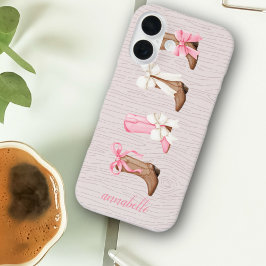 Niedlich Coquette Cowgirl Stiefel Personalisiert iPhone 16 Hülle
