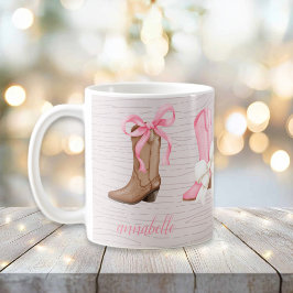 Niedlich Coquette Cowgirl Stiefel Personalisiert Kaffeetasse