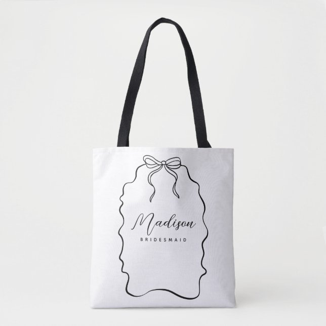 Niedlich Coquette Ribbon Bridesmaid Geschenk Tasche (Vorderseite)