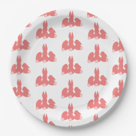Niedlich Coral Oaster Bunnies Paper Teller