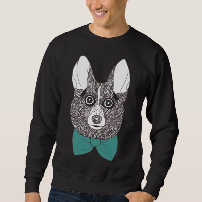 Niedlich Corgi 1035 Sweatshirt (Vorderseite)