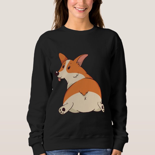 Niedlich Corgi 1222 Sweatshirt (Vorderseite)