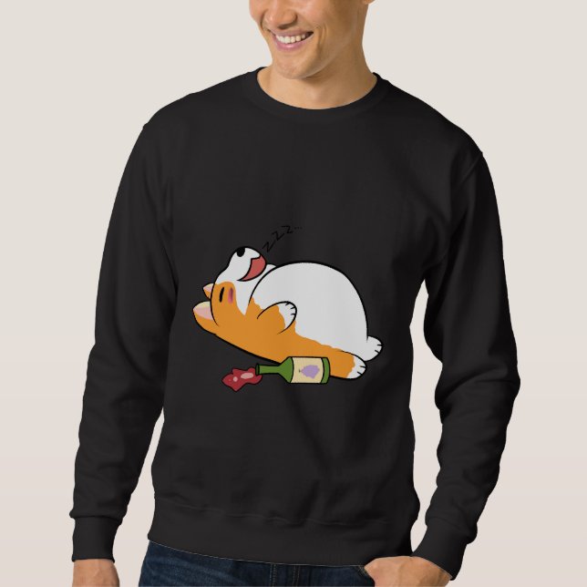 Niedlich Corgi 732 Sweatshirt (Vorderseite)