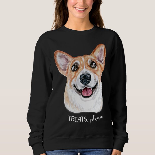Niedlich Corgi 807 Sweatshirt (Vorderseite)