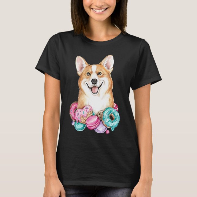 Niedlich Corgi 827 T-Shirt (Vorderseite)