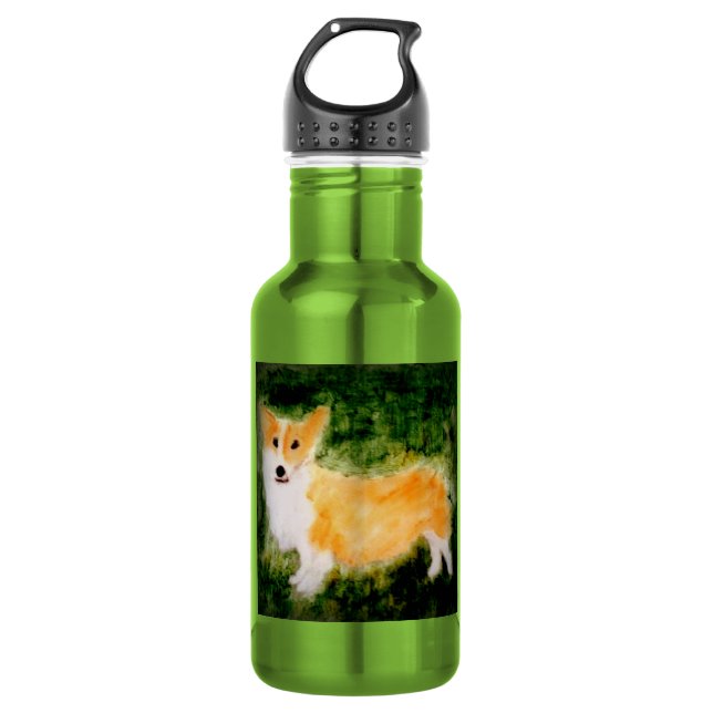 Niedlich Corgi Dog Art Edelstahlflasche (Vorderseite)