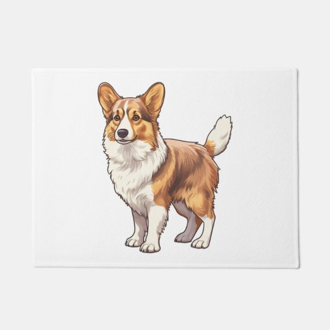 Niedlich Corgi Dog Fußmatte (Vorderseite)