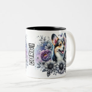 Niedlich Corgi Dog Zweifarbige Tasse