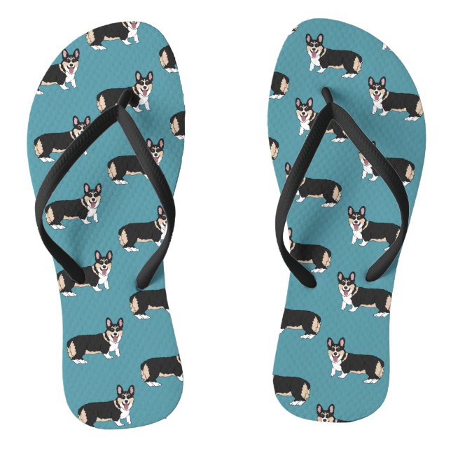 Niedlich Corgi Flip Flops (Fußbett)