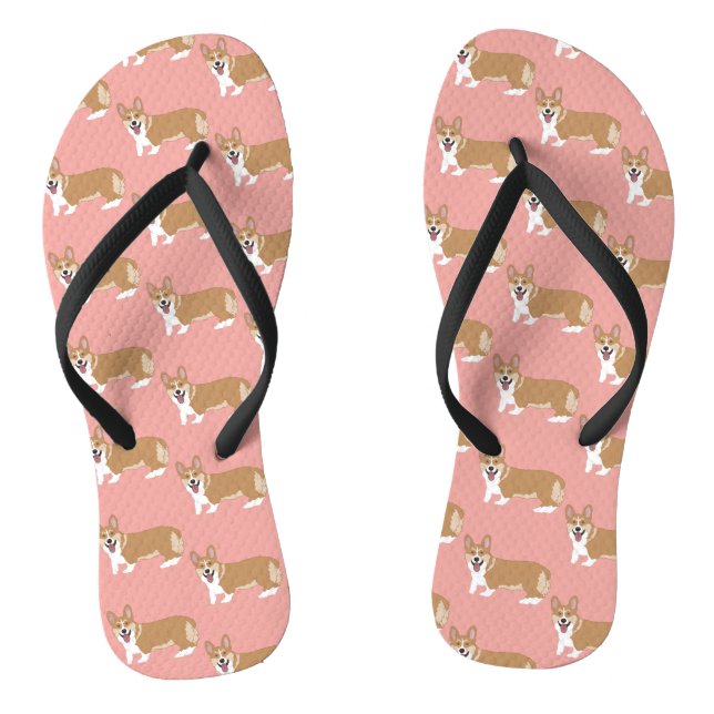 Niedlich Corgi Flip Flops (Fußbett)