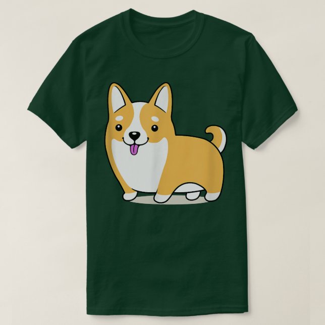 Niedlich Corgi Funny Corgi Dog Art T-Shirt (Design vorne)