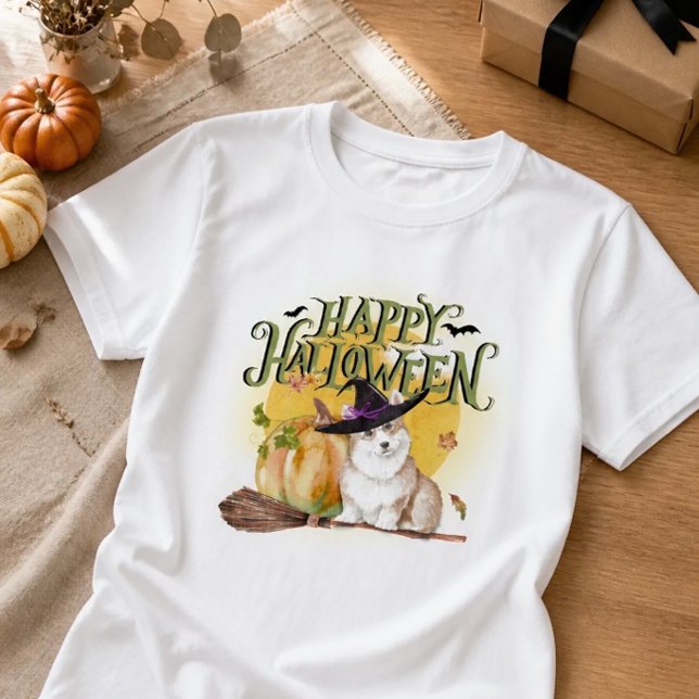 Niedlich Corgi Halloween T-Shirt (Von Creator hochgeladen)