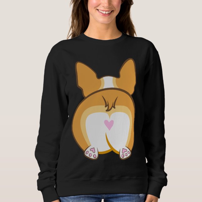 Niedlich Corgi Hintern Lover Sweatshirt (Vorderseite)