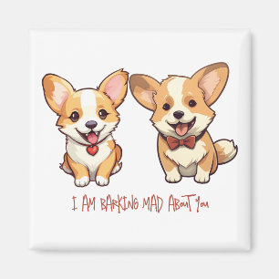 Niedlich Corgi Hund Jubiläum Valentine Magnet