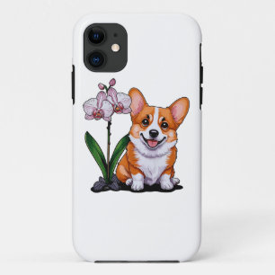 Niedlich Corgi mit Orchidea Case-Mate iPhone Hülle