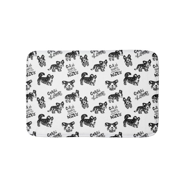 Niedlich Corgi Muster Badematte (Vorderseite)