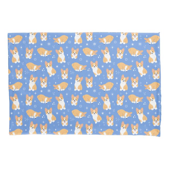 Niedlich Corgi Muster Kissenbezug (Vorderseite)