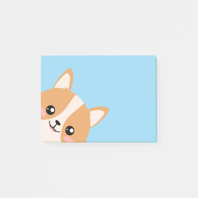 Niedlich Corgi Post-it Klebezettel (Vorderseite)