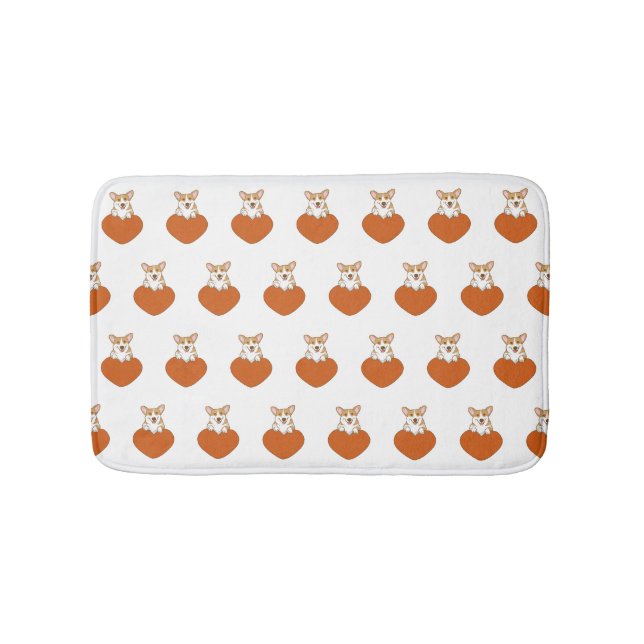 Niedlich Corgi Puppy Dog Badematte (Vorderseite)