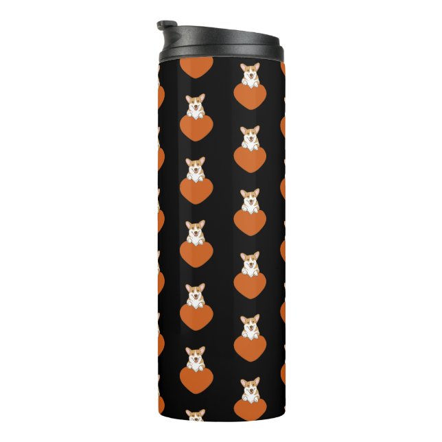 Niedlich Corgi Puppy Dog Thermosbecher (Nach rechts gedreht)