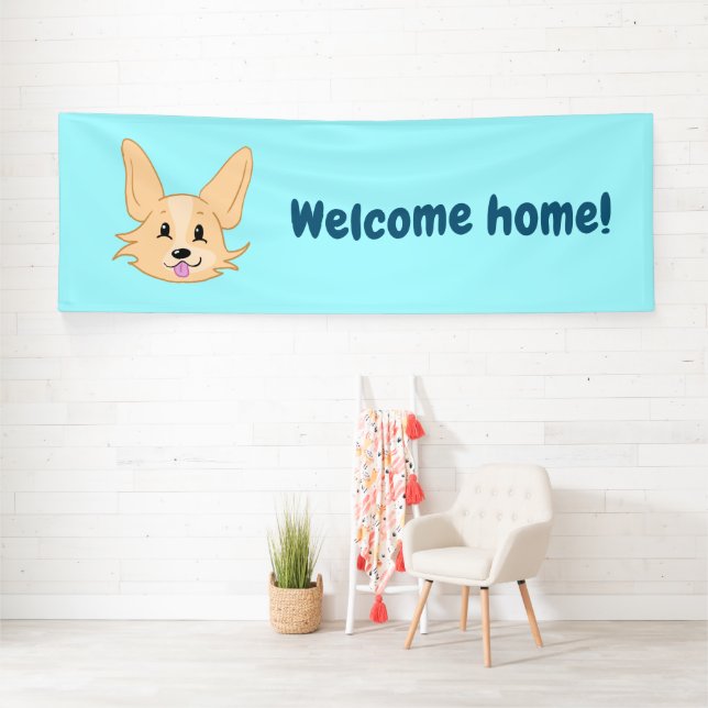 Niedlich Corgi Welcome Zuhause Banner (Insitu)