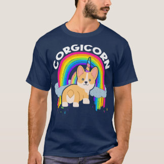 Niedlich Corgicornunicorn Rainbowcorgi Eigentümer- T-Shirt