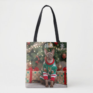 Niedlich Cornish Rex Cat Weihnachten Personalisier Tasche