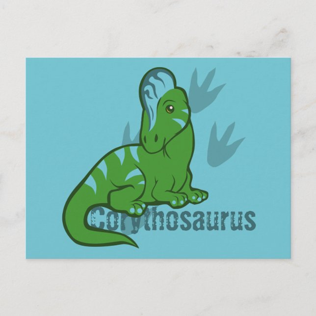 Niedlich Corythosaurus Postkarte (Vorderseite)