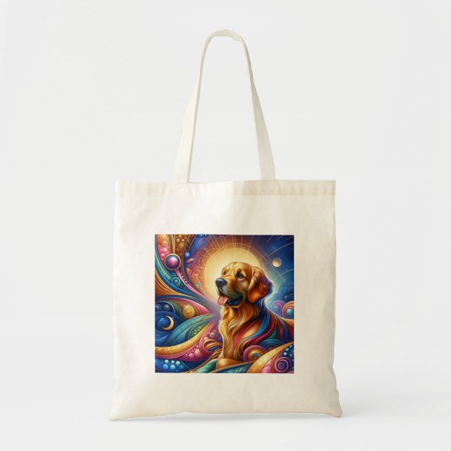Niedlich Cosmic Happy lustige Hunde Einkaufstasche (Vorne)