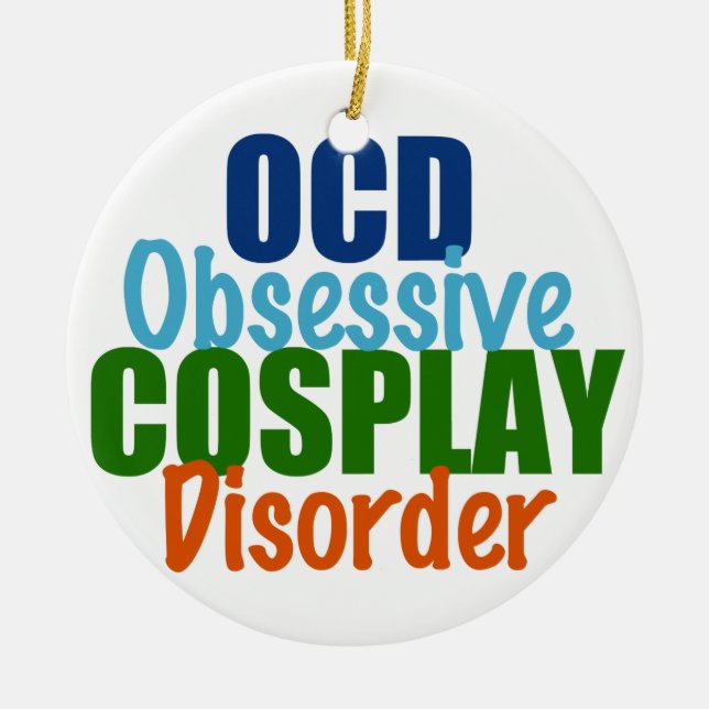 Niedlich Cosplay Spaß Weihnachten Keramikornament (Vorne)